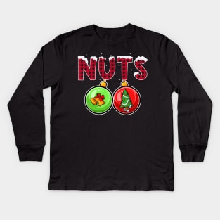 Chest Nuts Christmas Matching Couple Chestnuts Kids Long Sleeve T-Shirt